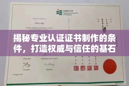 镇海揭秘专业认证证书制作的条件，打造权威与信任的基石