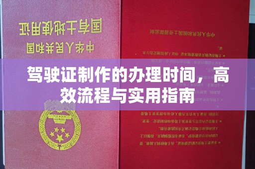 镇海驾驶证制作的办理时间，高效流程与实用指南