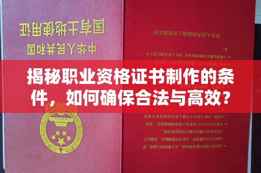 镇海揭秘职业资格证书制作的条件，如何确保合法与高效？
