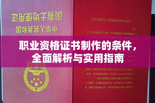 镇海职业资格证书制作的条件，全面解析与实用指南
